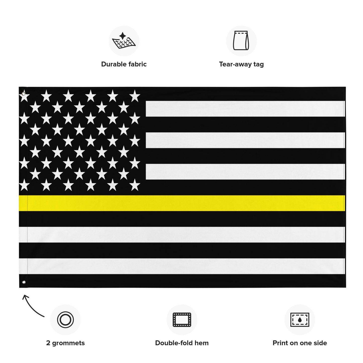 Thin Yellow Line Flag - Support Tow Truck Drivers and Dispatchers