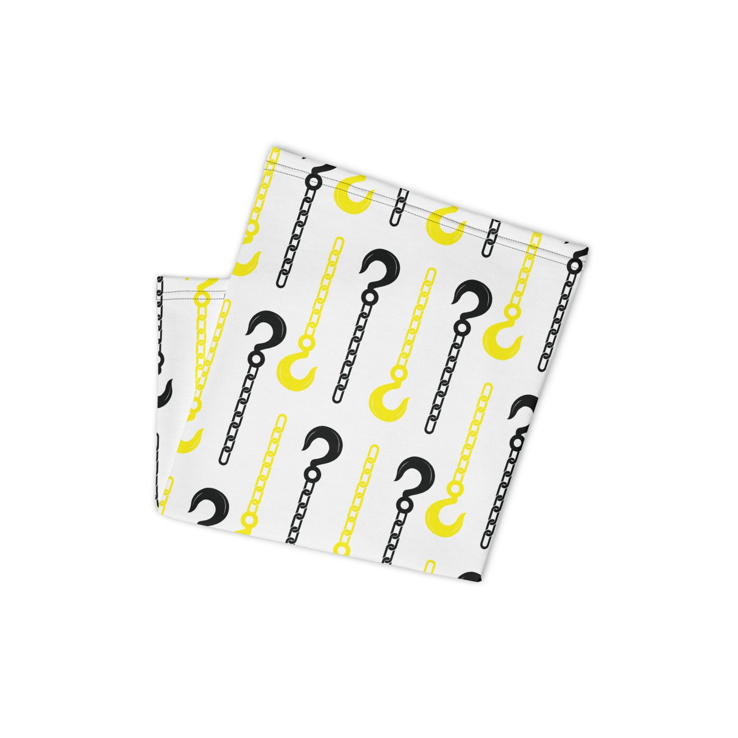 Tow Hook Pattern Neck Gaiter - Versatile Accessory - Thin Yellow Line Collection