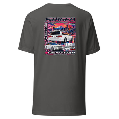 Nissan Stagea Shirt – Tokyo Night Cruise JDM Wagon Tee — back view