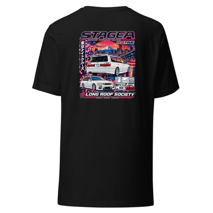 Nissan Stagea Shirt – Tokyo Night Cruise JDM Wagon Tee — back view