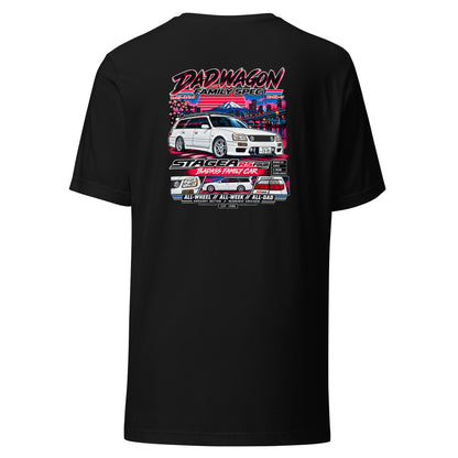 Nissan Stagea Dad Wagon Shirt – JDM RS Four Family Car Tee — back view