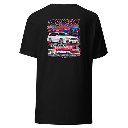 Nissan Stagea Dad Wagon Shirt – JDM RS Four Family Car Tee — back view