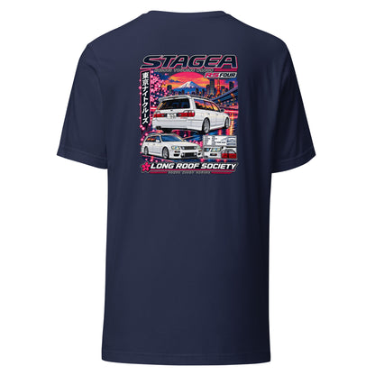Nissan Stagea Shirt – Tokyo Night Cruise JDM Wagon Tee — back view