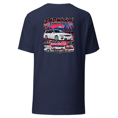 Nissan Stagea Dad Wagon Shirt – JDM RS Four Family Car Tee — back view